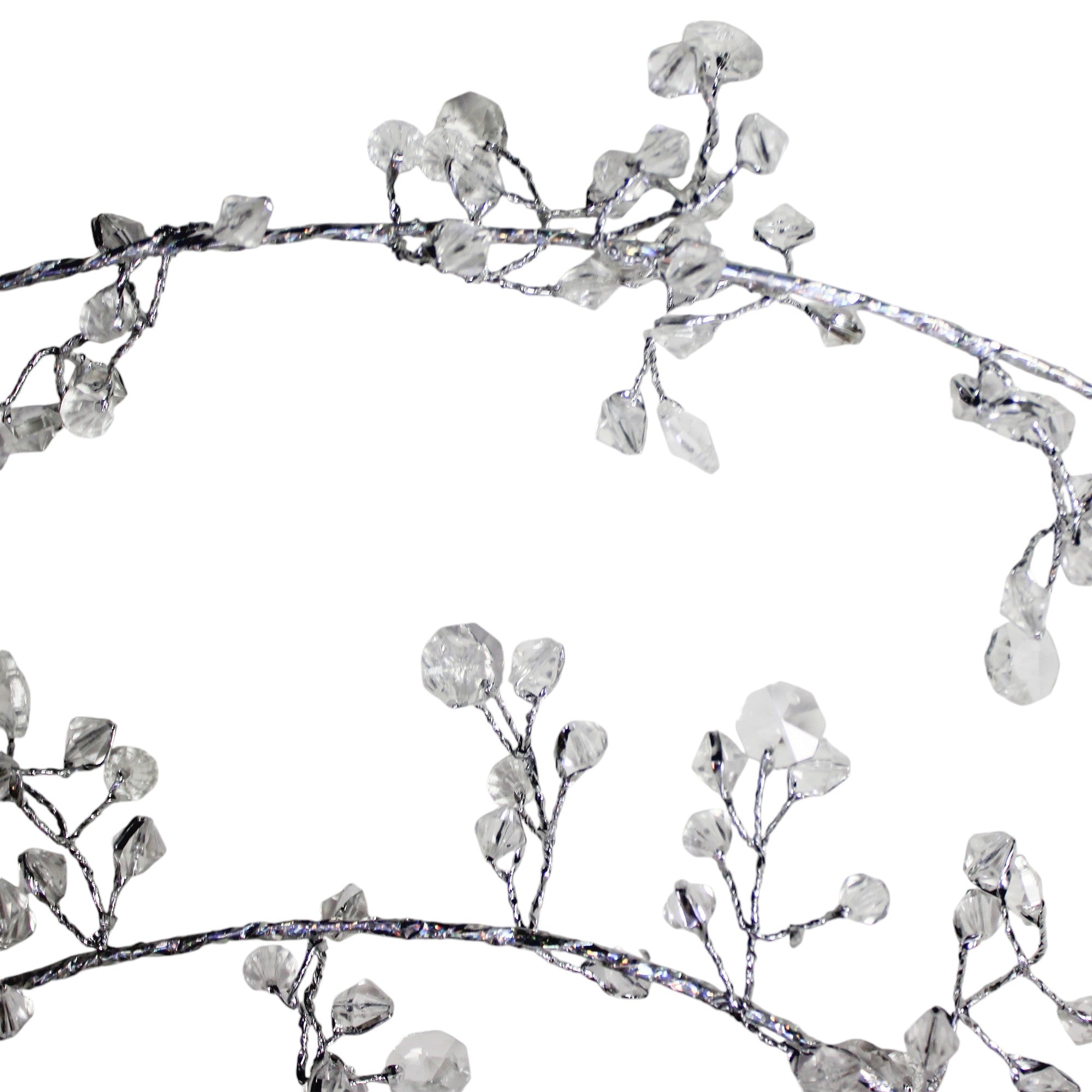 Silver Beaded Christmas Tree Decorative Garland